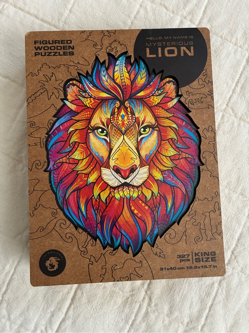 Lion All Wooden Puzzle - Colorful Multicolor Lion Art